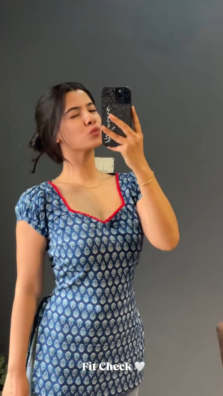 Fit Check Indo-Western Outfit Printed Kurti