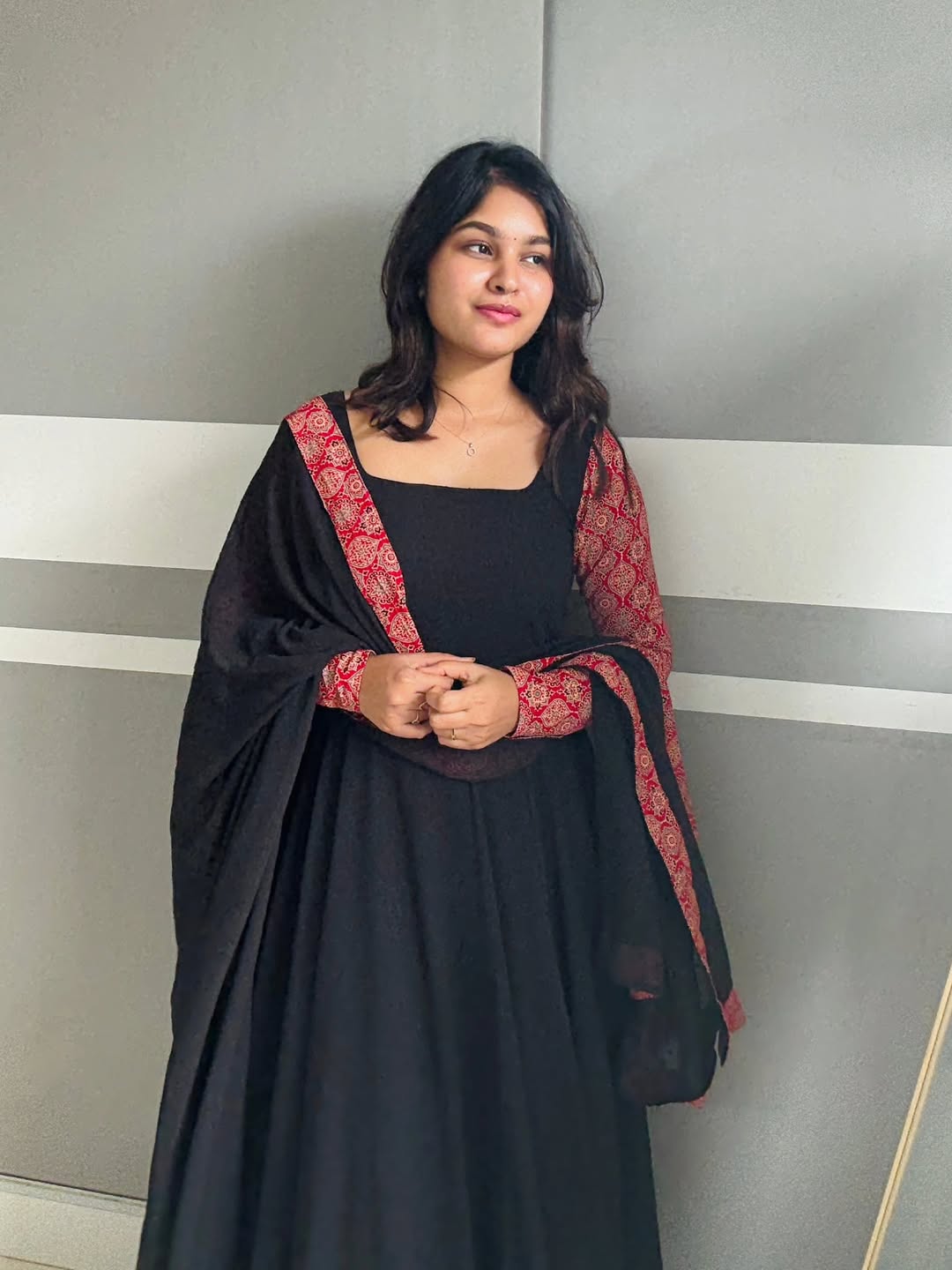 Designer Black Gown for Women With Dupatta