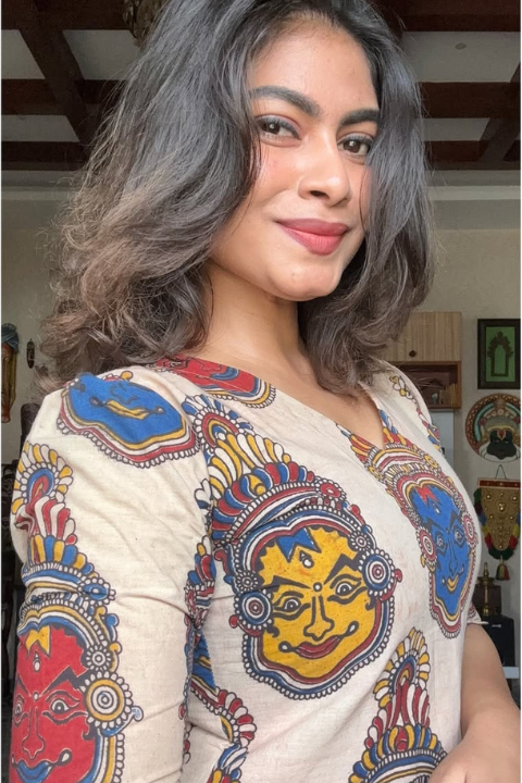 Traditional Indian Ethnic Wear Kathakali Print Kurtis